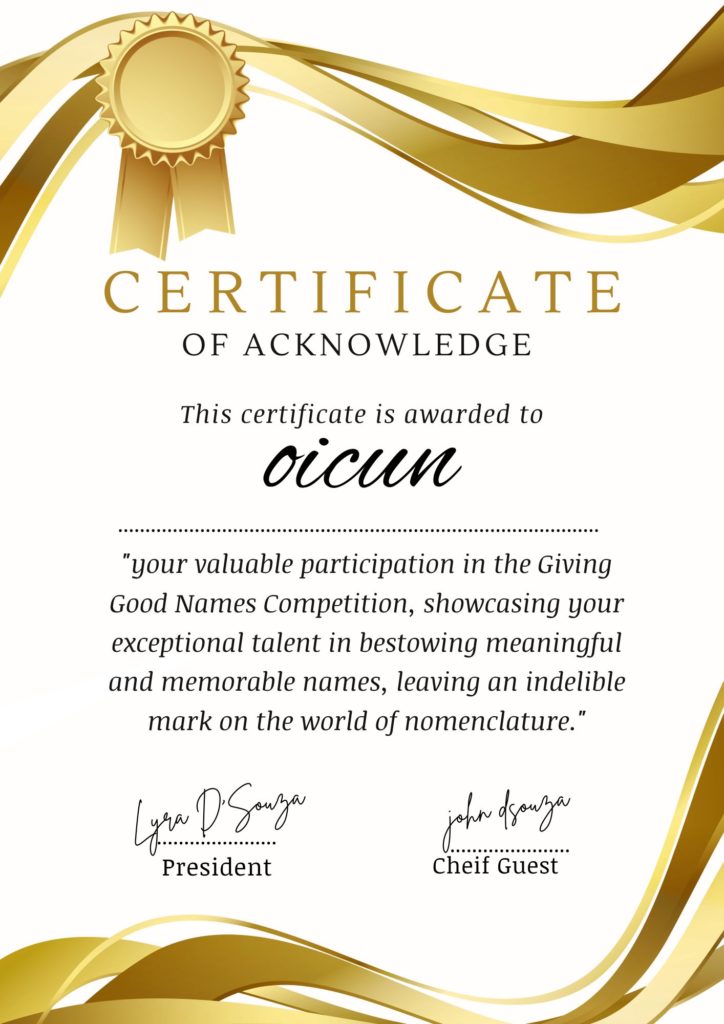certificate